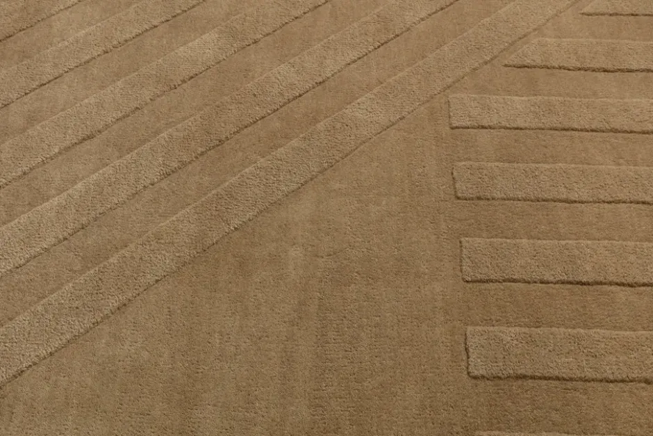 Levels Stripes villamatto, Beige, 170x240 cm
