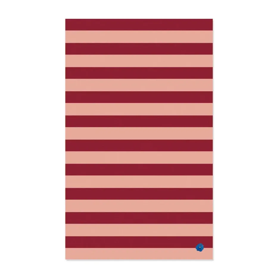 Leya stripe -pyyhe 150 x 250 cm, Punainen-vaaleanpunainen