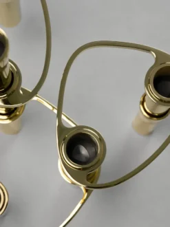 Lind Curve yhdisteltävä kynttilänjalka 24K kultapinnoitettu, Double