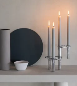 Lind Curve yhdisteltävä kynttilänjalka kromi, Double