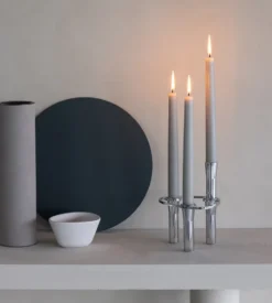 Lind Curve yhdisteltävä kynttilänjalka kromi, Single