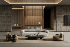 Lobby-matto langetilla, Beige, 140x200 cm
