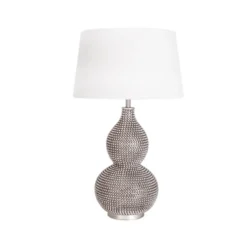 Lofty pöytävalaisin, Satin/white, lampunjalka metallia