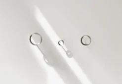 Loop koukku medium Ø 7,8 cm, Brushed Zinc