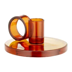 Loop kynttilänjalka Ø11 cm, Amber