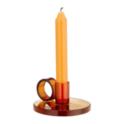 Loop kynttilänjalka Ø11 cm, Amber