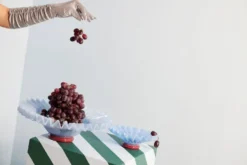 Lori kulho L Ø 38 cm, Vaaleansininen-viininpunainen