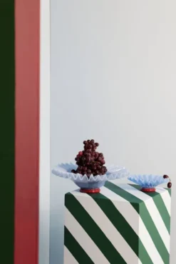 Lori kulho L Ø 38 cm, Vaaleansininen-viininpunainen