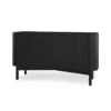 Loud long sivupöytä 146 cm, Black painted oak