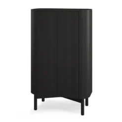 Loud tall kaappi 143 cm, Black painted oak
