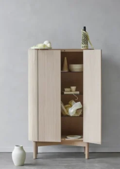 Loud tall kaappi 143 cm, Light oiled oak