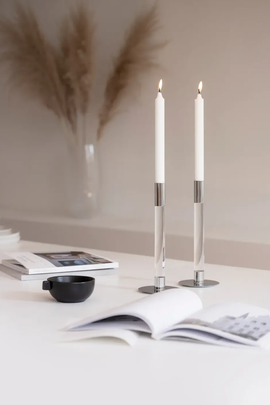 Lumiere kynttilänjalka 26,5 cm 2-pack, Kirkas