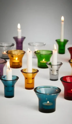 Lumi kynttilänjalka 8 cm, Vihreä