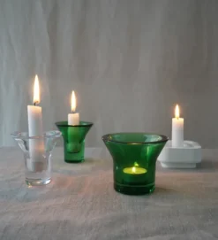 Lumi kynttilänjalka 8 cm, Vihreä