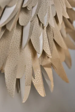Luna adventtitähti beige pilkullinen, 80 cm
