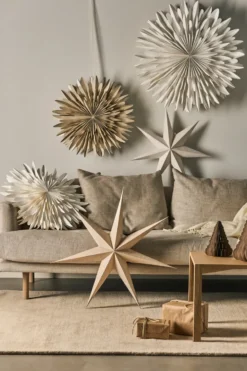 Luna adventtitähti Ø80 cm 2-pakkaus - Valkoinen pilkullinen