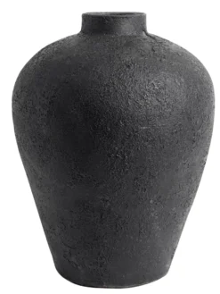 Luna ruukku 40 cm, Musta-terracotta