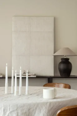 Lykke yhdistettävä kynttilänjalka sis. 5 kpl LED-kynttilöitä, White