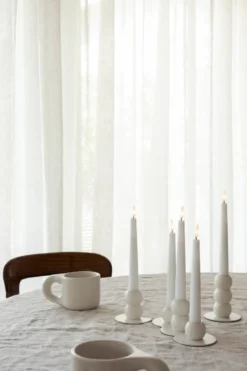 Lykke yhdistettävä kynttilänjalka sis. 5 kpl LED-kynttilöitä, White