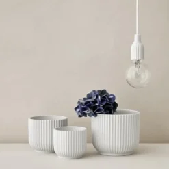Lyngby kukkaruukku valkoinen, Ø14,5 cm
