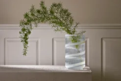 Lyngby maljakko, White swirl, 20,5 cm