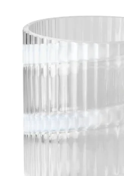 Lyngby maljakko, White swirl, 25 cm
