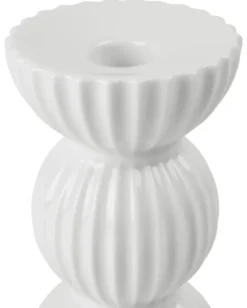 Lyngby Tura -kynttilänjalka 14 cm, Valkoinen