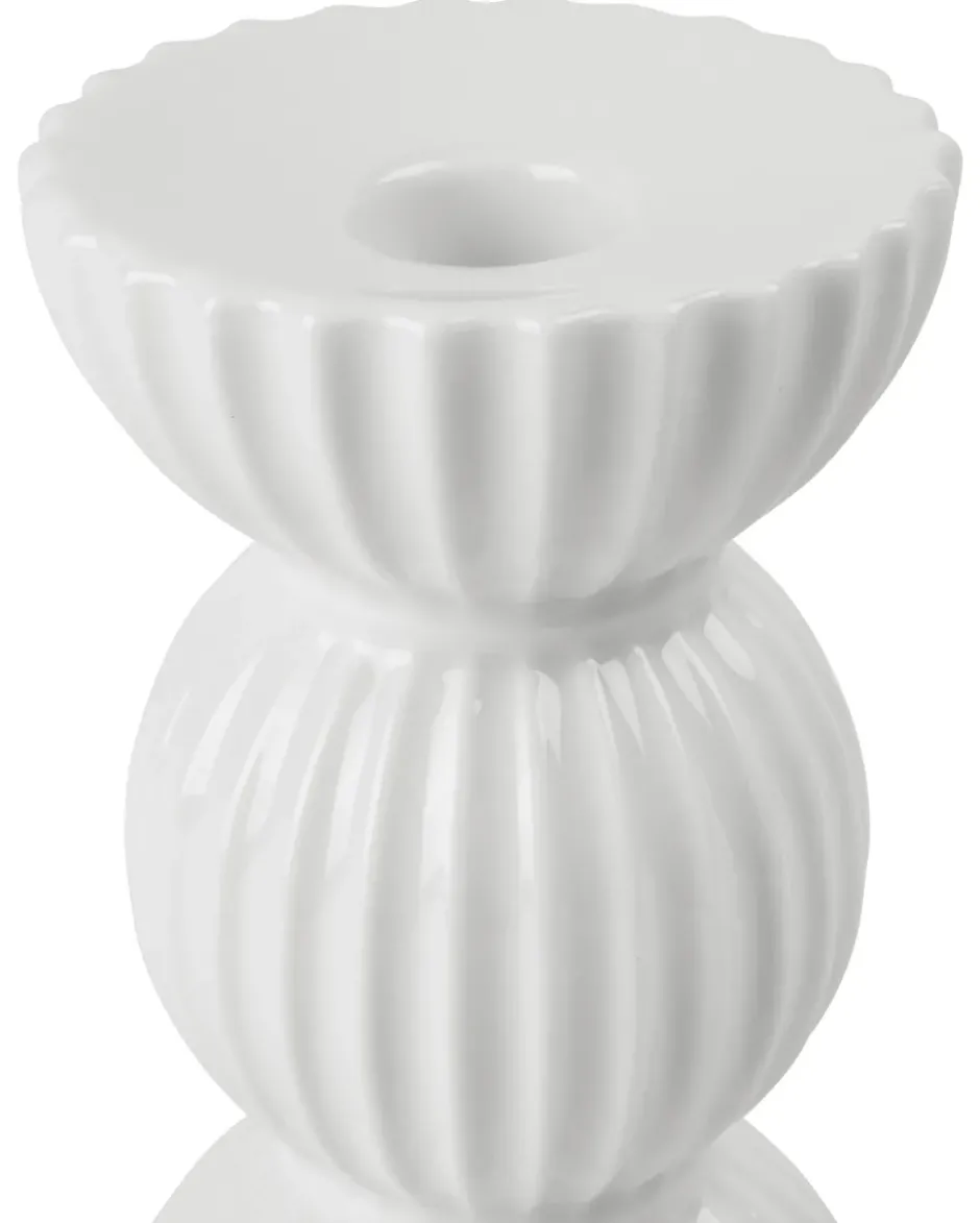 Lyngby Tura -kynttilänjalka 14 cm, Valkoinen
