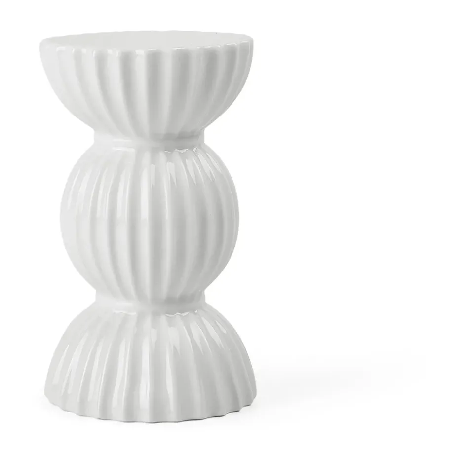 Lyngby Tura -kynttilänjalka 14 cm, Valkoinen