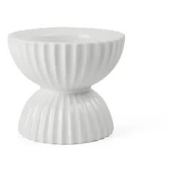 Lyngby Tura -pöytäkynttilänjalka Ø 11,5 cm, Valkoinen