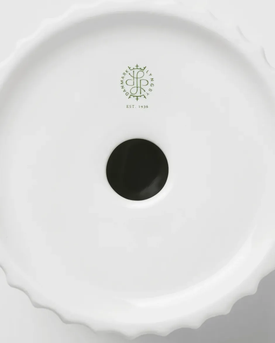 Lyngby Tura -pöytäkynttilänjalka Ø 11,5 cm, Valkoinen