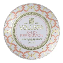 Maison Blanc Mini Tin tuoksukynttilä 25 tuntia, Saijo Persimmon