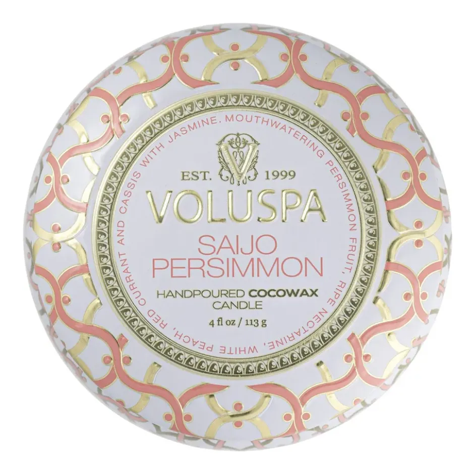 Maison Blanc Mini Tin tuoksukynttilä 25 tuntia, Saijo Persimmon
