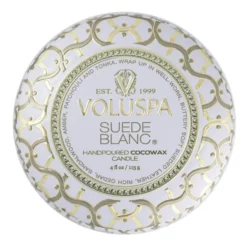 Maison Blanc Mini Tin tuoksukynttilä 25 tuntia, Suede Blanc