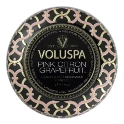 Maison Noir Mini Tin tuoksukynttilä 25 tuntia, Pink Citron Grapefruit