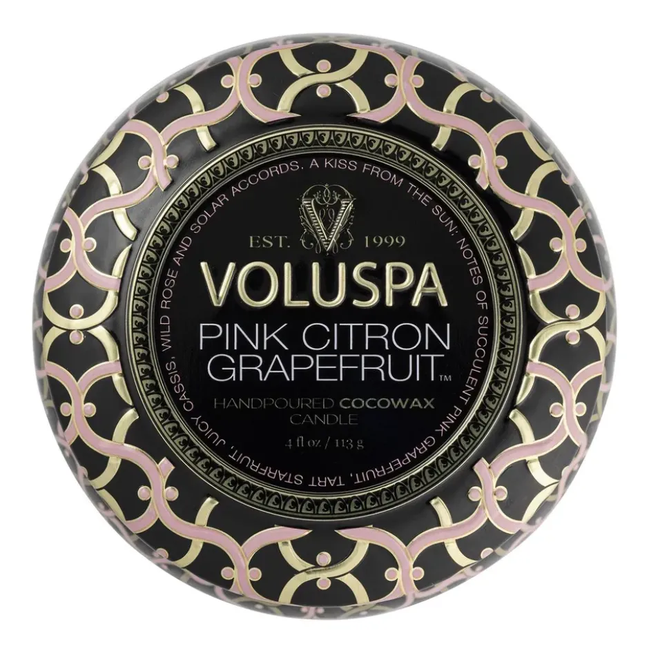 Maison Noir Mini Tin tuoksukynttilä 25 tuntia, Pink Citron Grapefruit