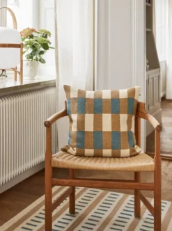 Marari tyynynpäällinen, Khaki-Heaven Blue, 50x50 cm