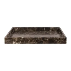 Marble koristetarjotin large 30x40 cm, Brown