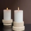 Marble kynttilänjalka pöytäkynttilälle 6,5 cm, Hiekka