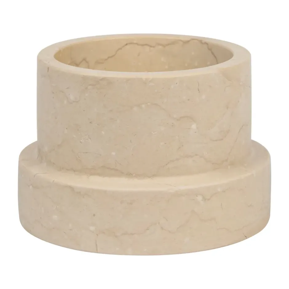 Marble kynttilänjalka pöytäkynttilälle 6,5 cm, Hiekka