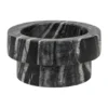 Marble kynttilänjalka pöytäkynttilälle 5 cm, Musta-harmaa