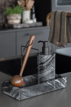Marble tiskipöydän järjestäjä 12x23,5 cm, Black-grey