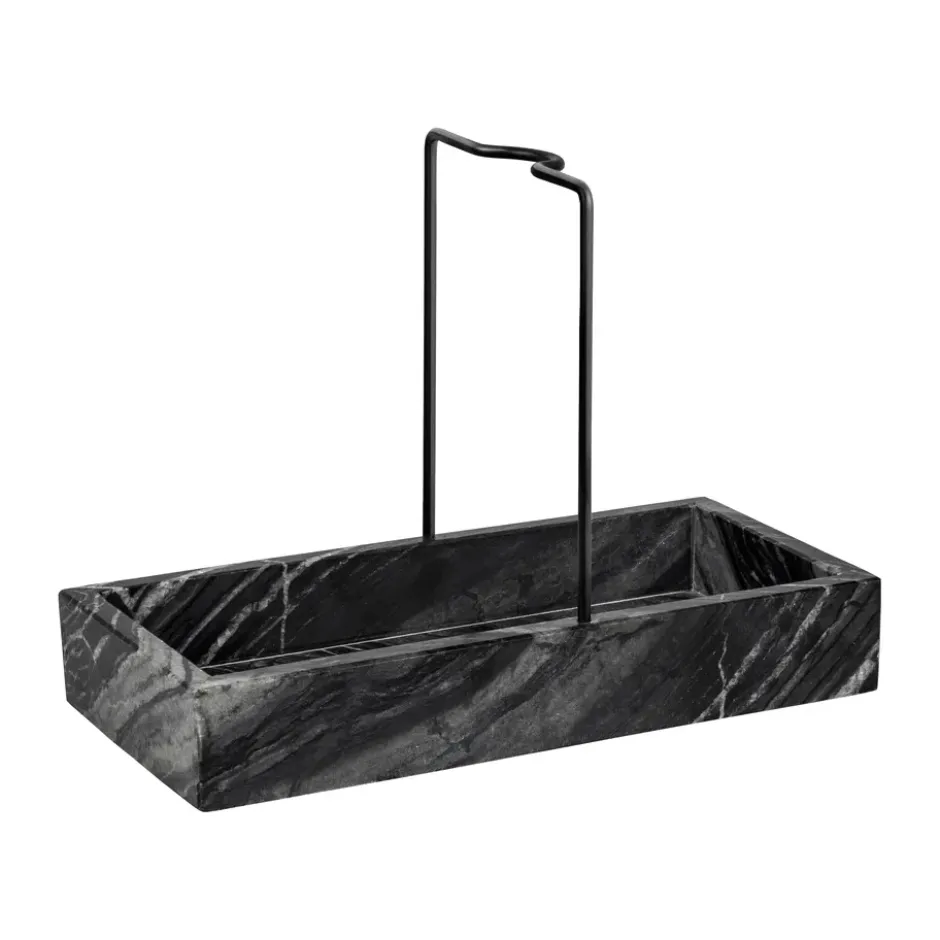 Marble tiskipöydän järjestäjä 12x23,5 cm, Black-grey