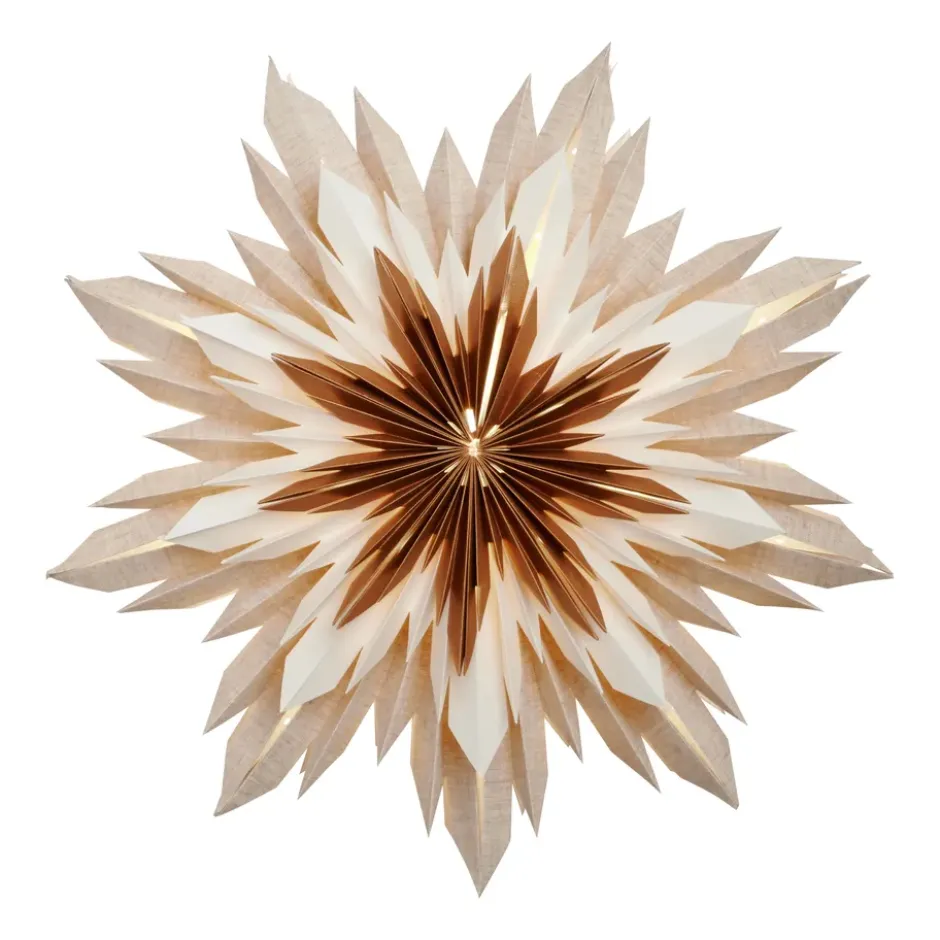 Marta adventtitähti Ø60 cm, Valkoinen-ruskea