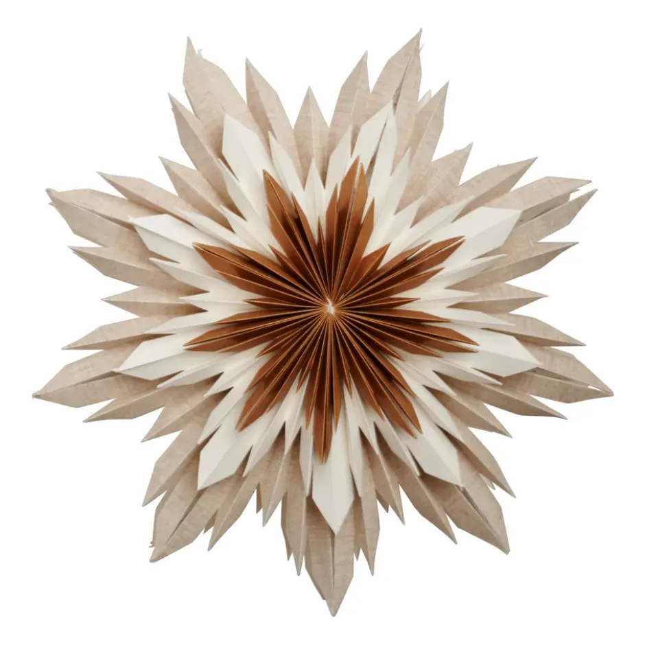Marta adventtitähti Ø60 cm, Valkoinen-ruskea
