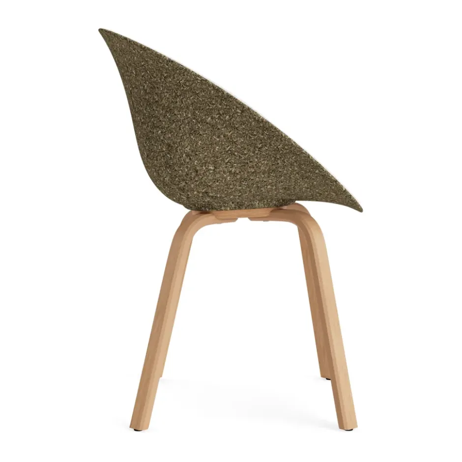 Mat Armchair käsinojatuoli etupuoliverhoiltu , Hallingdal 110-seaweed-beech