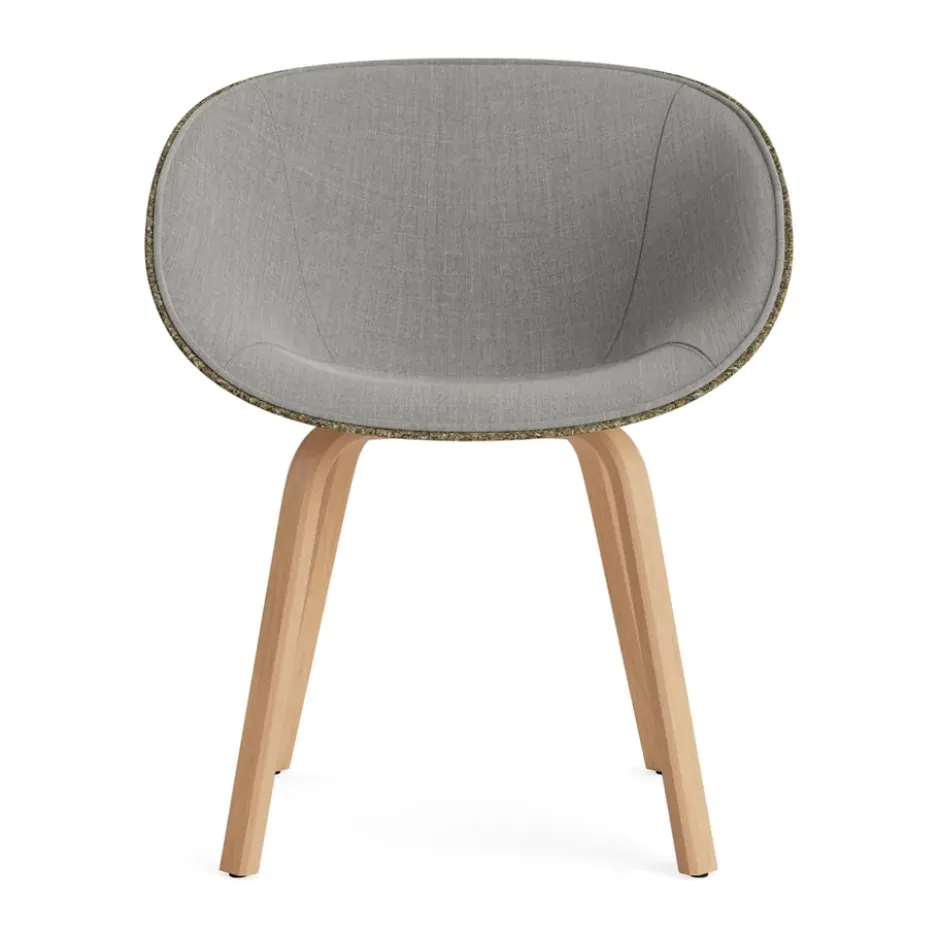 Mat Armchair käsinojatuoli etupuoliverhoiltu , Remix 133-seaweed-beech