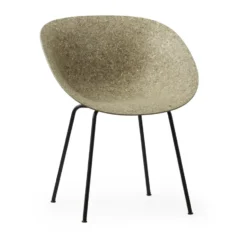 Mat Armchair käsinojatuoli, Seaweed-black steel