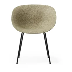 Mat Armchair käsinojatuoli, Seaweed-black steel