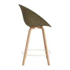 Mat Bar Armchair käsinojallinen tuoli etupuoliverhoiltu 65 cm, Hallingdal 110-seaweed-beech-cream steel